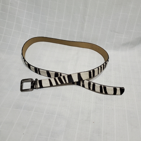Talbots Accessories - Talbots cowhide zebra print leather belt